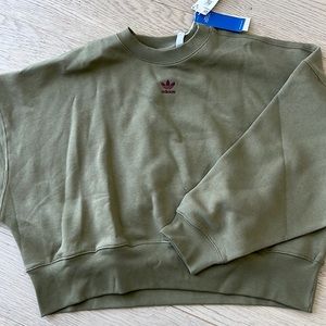 Adidas oversized cropped crew neck Size M
